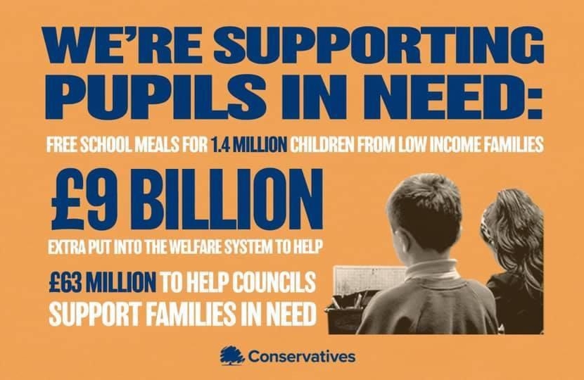 £9 Billion extra put into the welfare system to help. £63 million to help councils support children in need. 