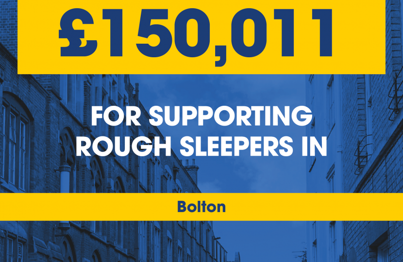 £150,011 for rough sleepers in Bolton 