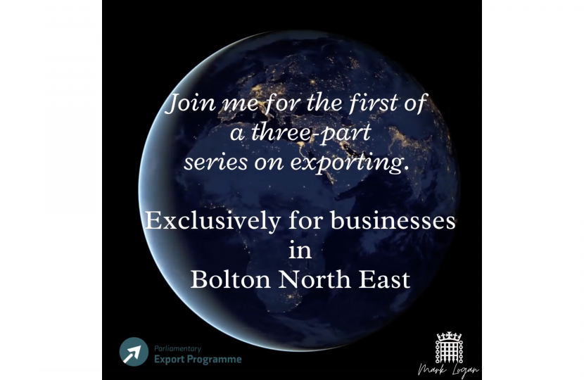 Parliamentary Export Programme hosted by Mark Logan MP