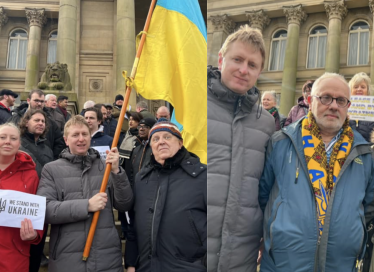 From left to right: Cllr Adele Warren, Mark Logan MP, Petro Rewko and Yaroslaw Tymchyshyn